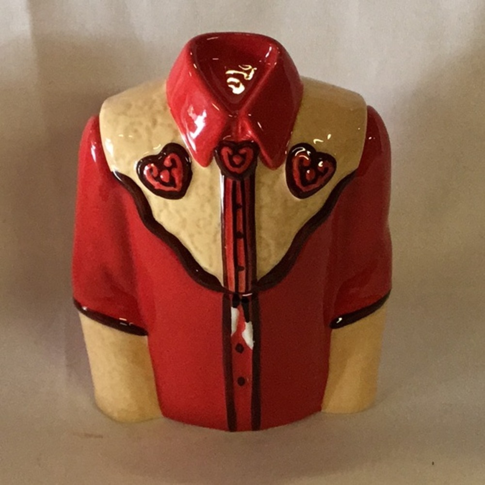 Cute Western Shirt Trinket Box 4x3inches New